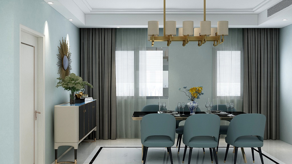 复式大宅室内装修设计-餐厅效果图 复式大宅室内装修设计-餐厅效果图